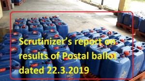 Scrutinizer’s report on results of Postal ballot dated 22.3.2019