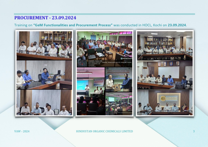 Training on GeM functionalities in procurement